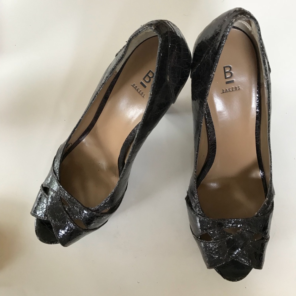 Bakers Brown Peep-Toe High Heels